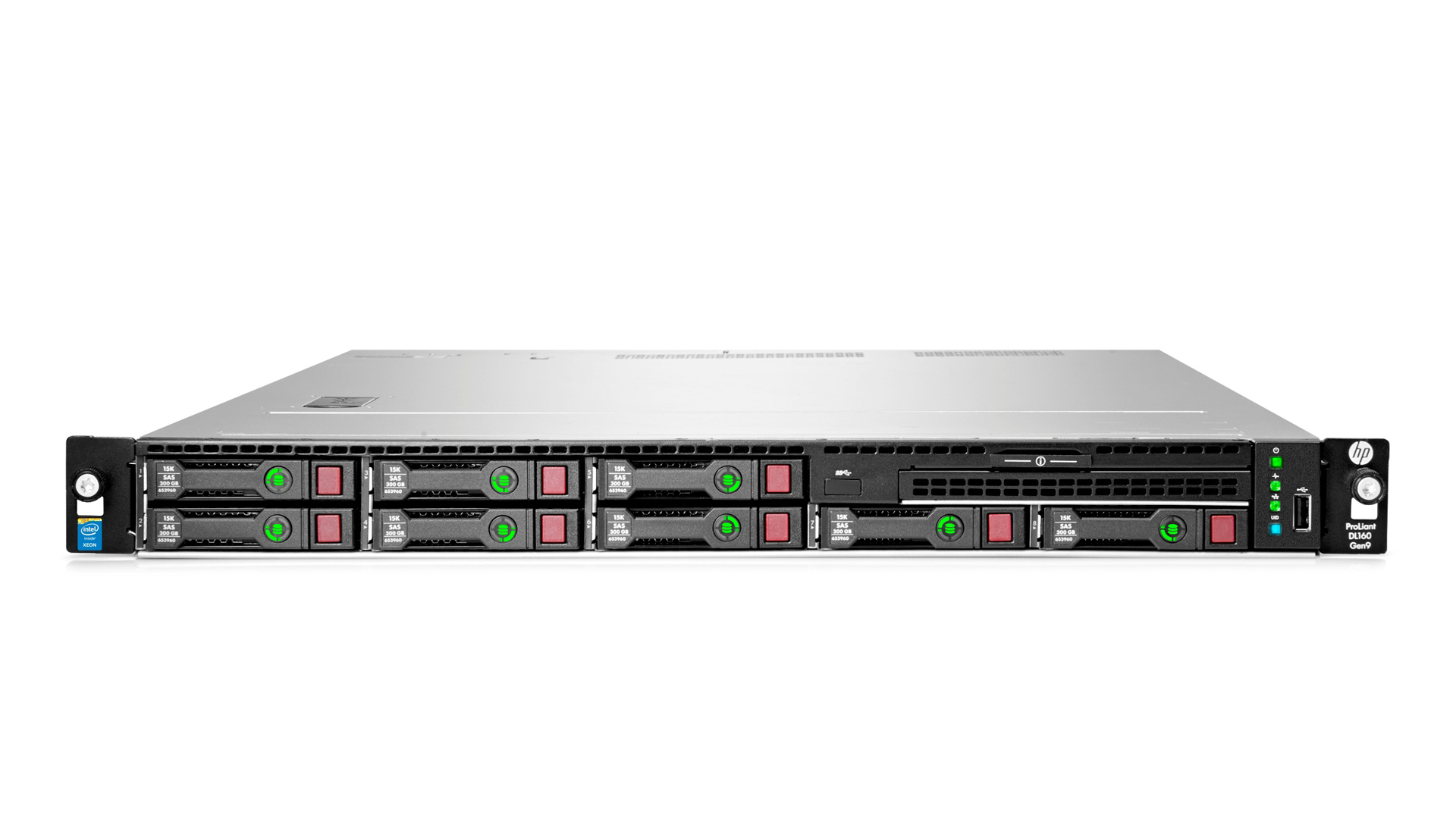 HP Proliant DL160 Gen9 8SFF E5-2630v4 10-Core / 64Gb (2x32) DDR4-2133 / B140i / 361i / 550W