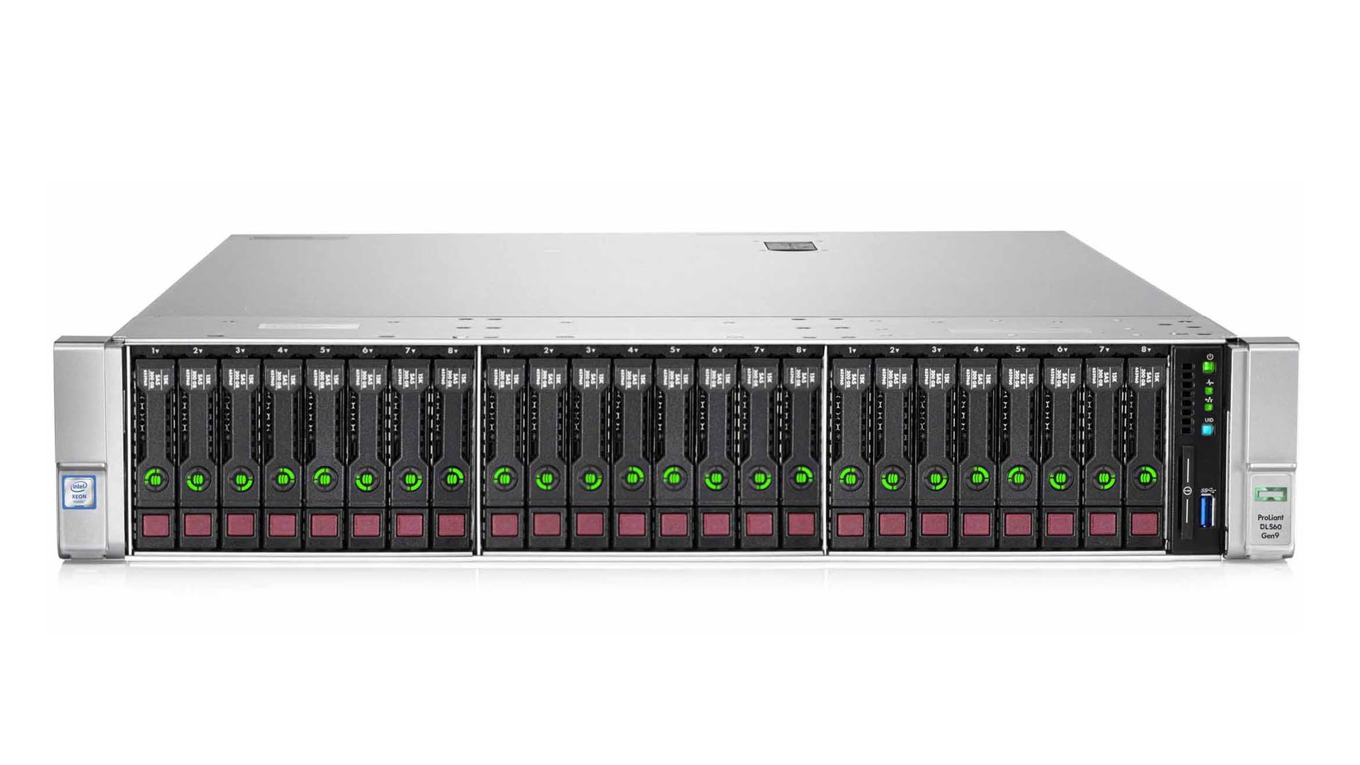 HPE Proliant DL560 Gen9 24SFF 4xE5-4650v3 12-Core / 256GB (8x32GB) DDR4-2400 / P440ar / 2GB / 331FLR / 2x1500W