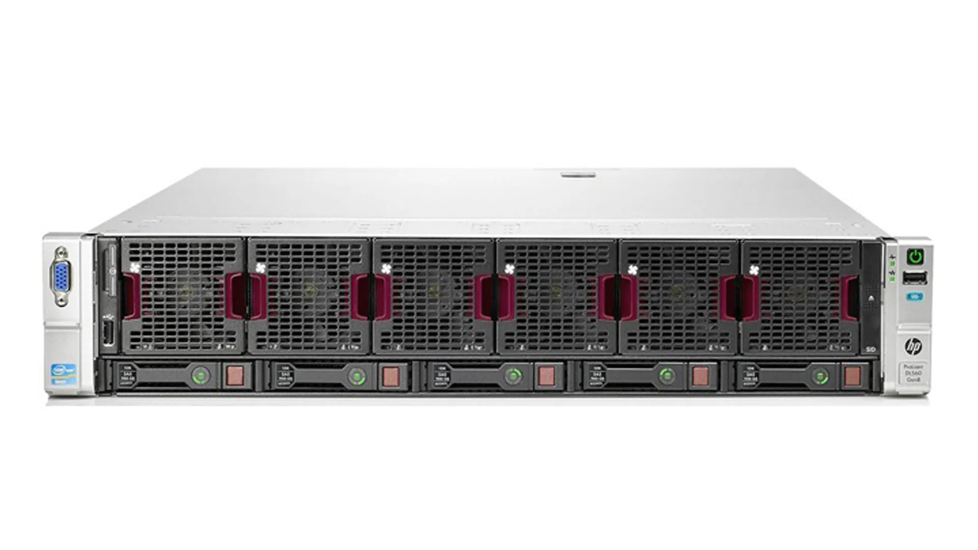 HPE Proliant DL560 Gen8 5SFF 4xE5-4610v2 8-core / 64Gb (4x16) DDR3-1866 / P420 / 2GB / 366FLR / 2x1200W